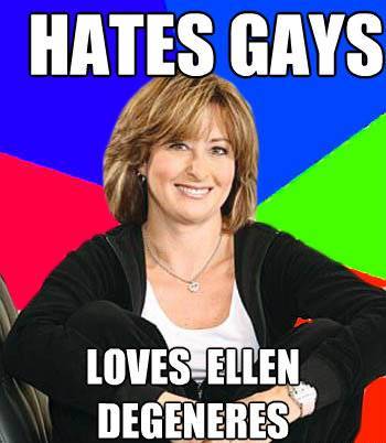 Sheltering Suburban Meme Hates Gays And Loves Ellen
