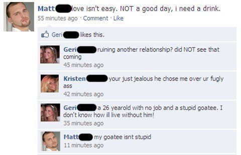 Awkward Facebook Interactions My Goatee Isn't Stupid Facebook