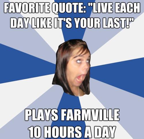 Facebook Girl Plays Farmville