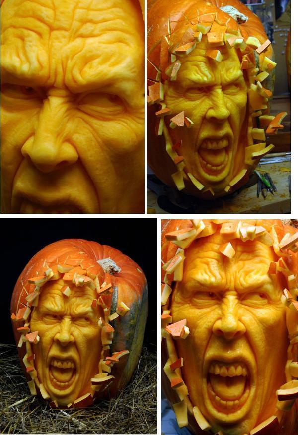 Ray Villafane Screaming Pumpkin Carving