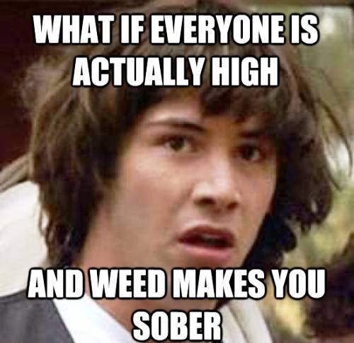 Conspiracy Keanu Weed and Sobriety