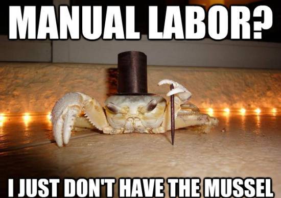 1 Percent Crab Can't Do Manual Labor