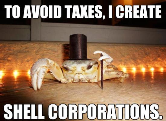 1 Percent Crab Has Shell Corporations