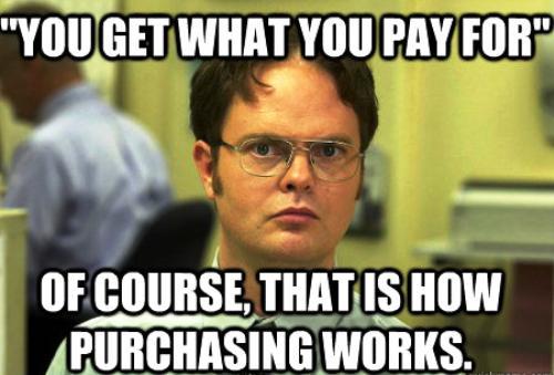 Dwight Schrute Meme You Get What You Pay For