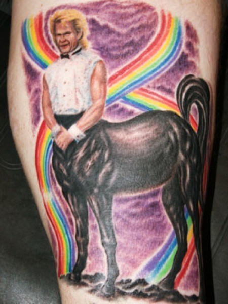 Worst Tattoo Ever Patrick Swayze and Horse