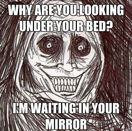 Horrifying Houseguest Mirror Waiting