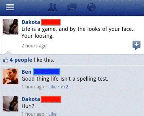 Facebook Fail Loosing Face