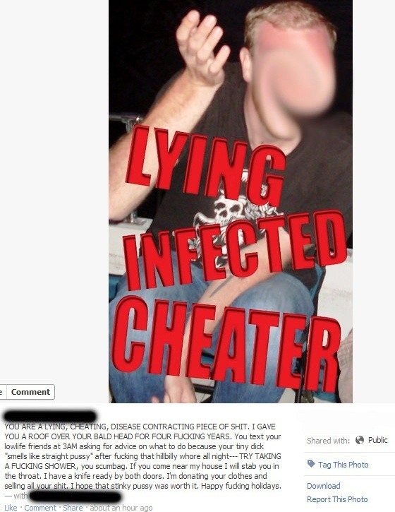 Hilarious Facebook Cheater Revenge