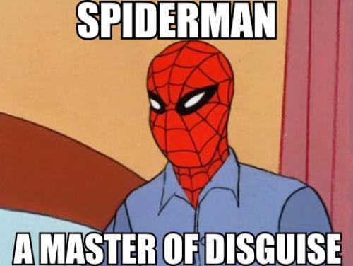 The 1960s Vintage Spiderman Meme Disguise