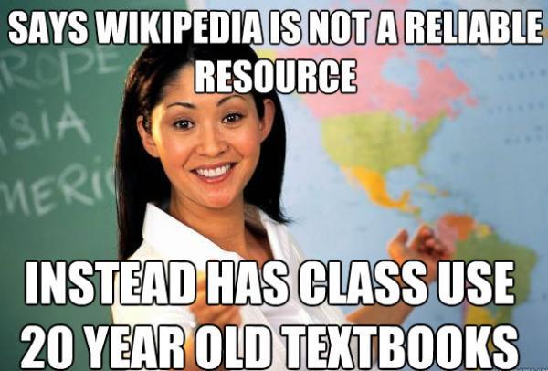 Unhelpful Teacher Wikipedia as a Source