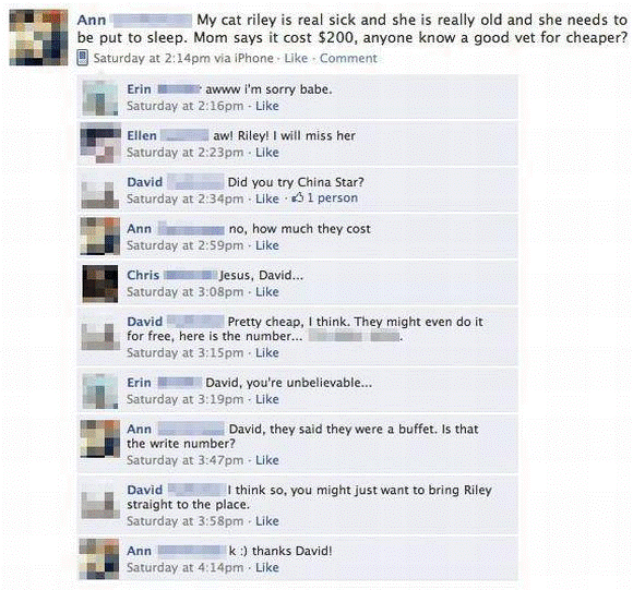 The Funniest Facebook Posts Of All Time