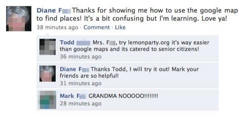 Grandma Lemon Party Facebook Post
