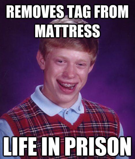 Bad Luck Brian Meme Mattress