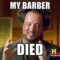 Aliens Man Meme barber