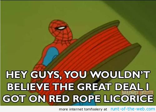 Spider-Man Meme Rope Licorice