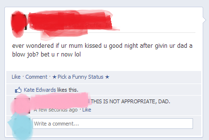 Dads and daughters should not be facebook friends
