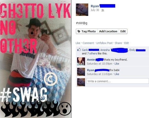Awkwardest Facebook Pictures Ghetto Swag