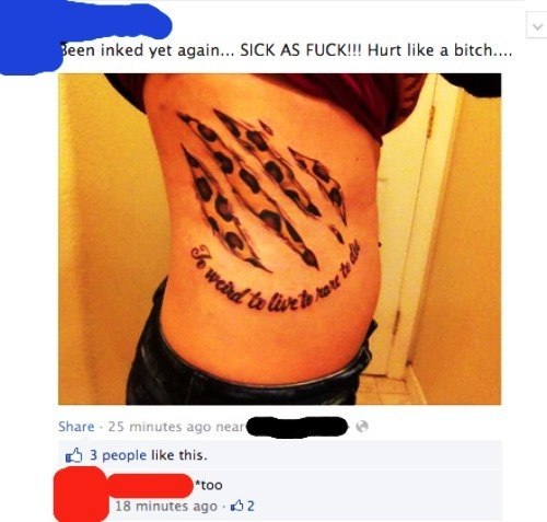 Tattoo Misspelling Facebook