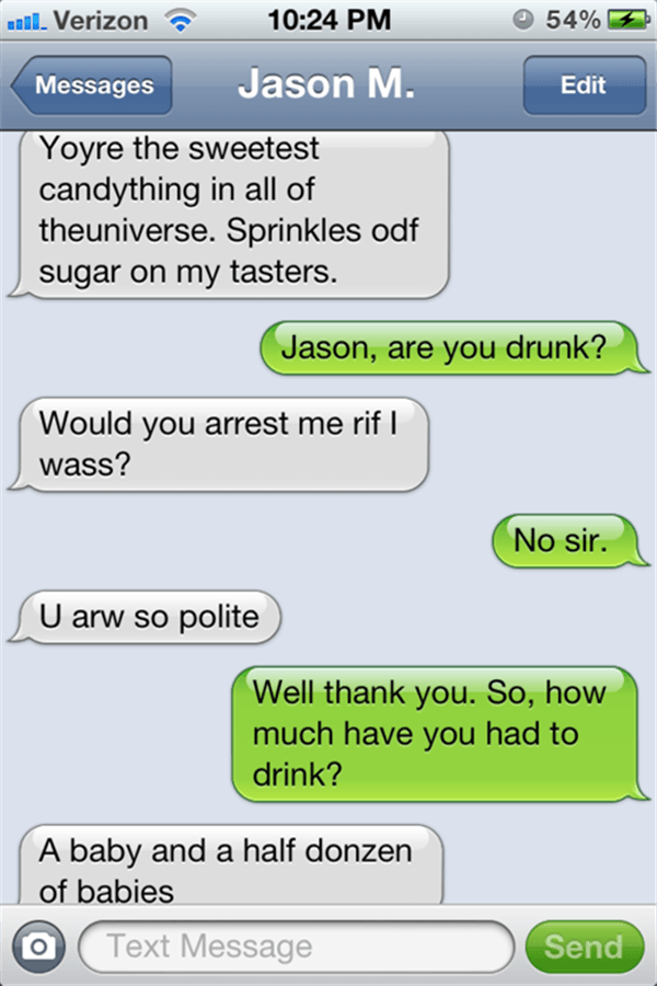 Funniest Drunk Texts Baby