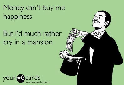 Money Can't By Happiness Ecard