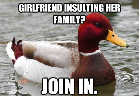 Insulting A Girlfriends Family