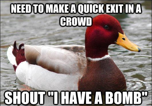Malicious Advice Mallard Meme Quick Exit In A Crowd