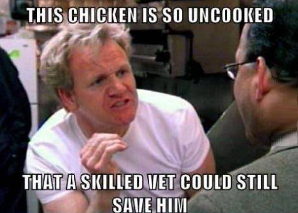 Chef Gordon Ramsay Memes Undercooked Chicken