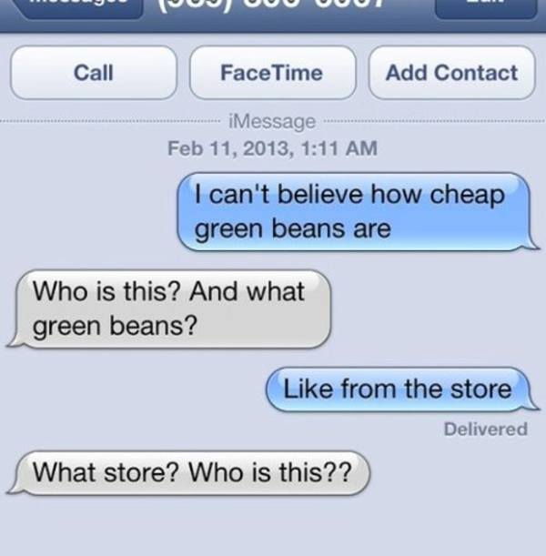 Ridiculous Wrong Number Texts