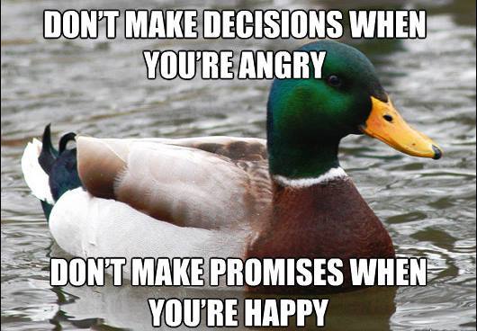 Actual Advice Mallard On Making Angry Decisions