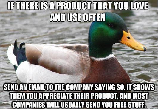 Write Companies For Free Stuff