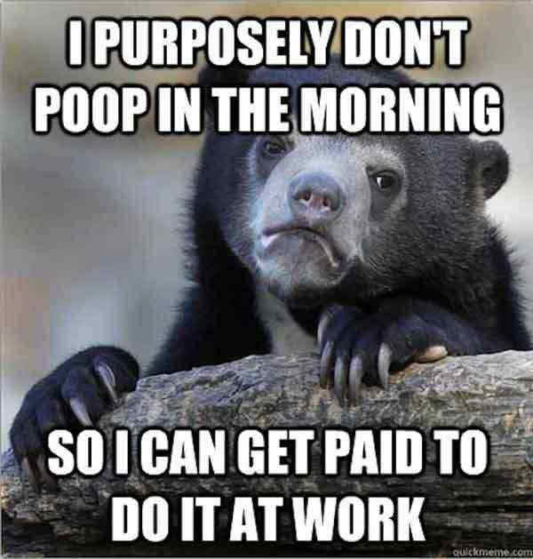 Poo At Work Confession