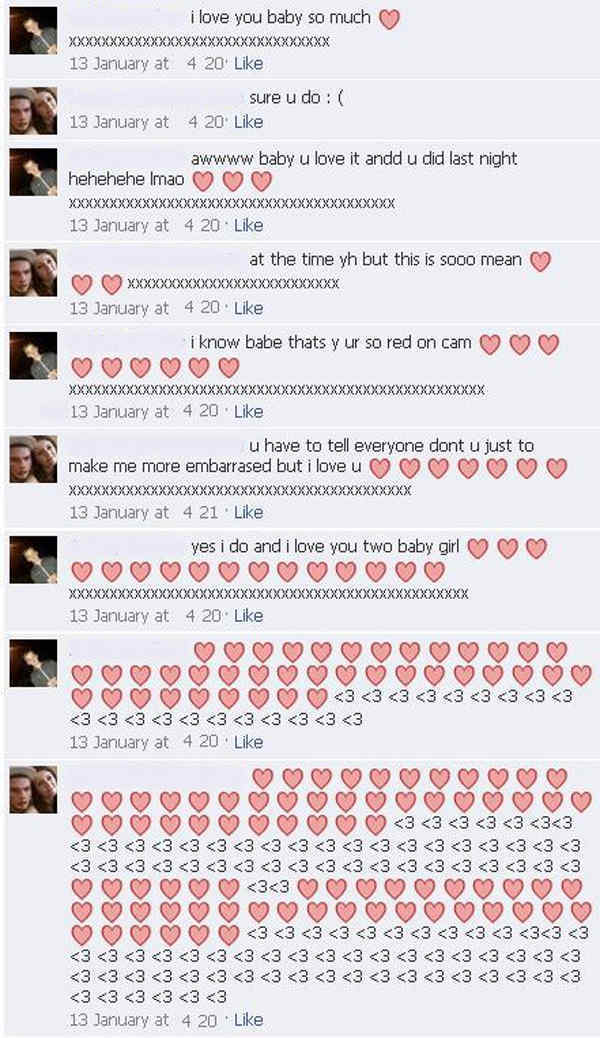 Hearts Facebook Messages