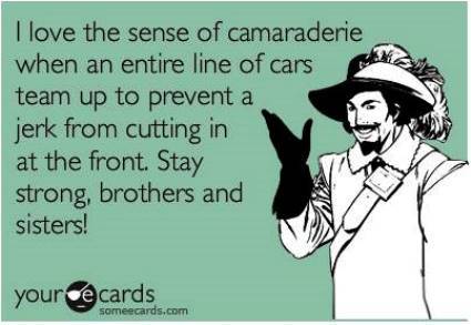Ganging Up On A Bad Driver Ecard