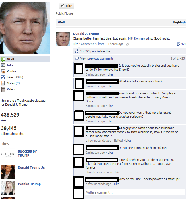 Donald Trump's Facebook Page