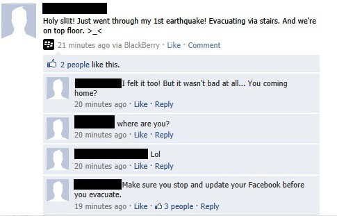 Epic Facebook Comments Evacuation Priorities