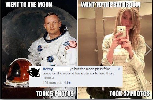 She's Getting To The Bottom Of The Moon Landing