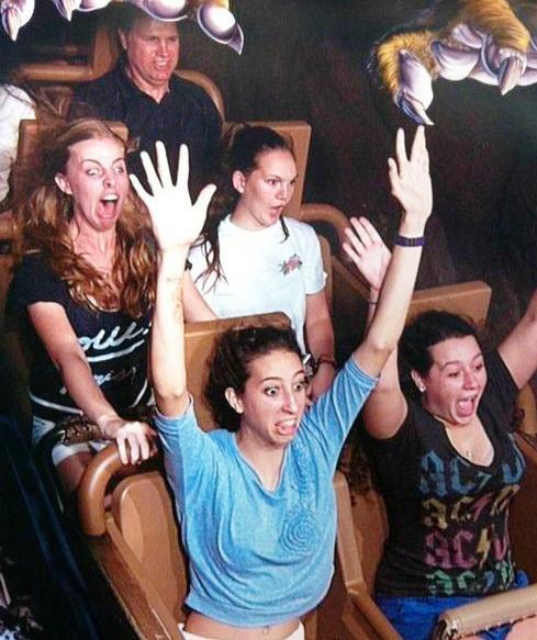 Funny Face On A Roller Coaster