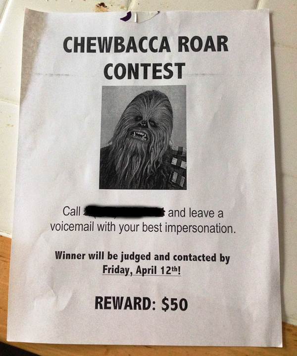 Hilariou Sign Chewbacca