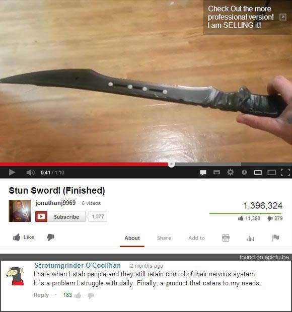 Funny YouTube Swords
