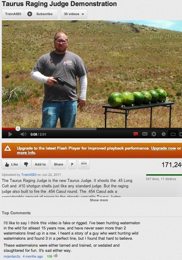 YouTube Comment On Watermelons