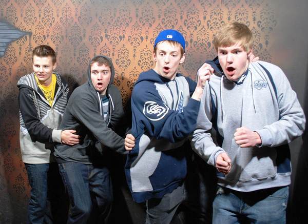 Pictures Of Scared Guys At A Haunted House