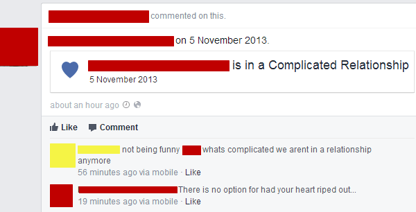 Complicated Relationships On Facebook