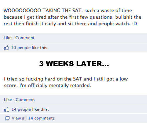Dumbest Things On Facebook SATs