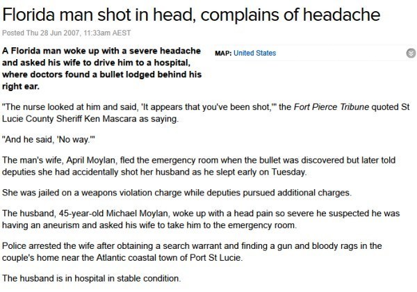 Florida Man Headache