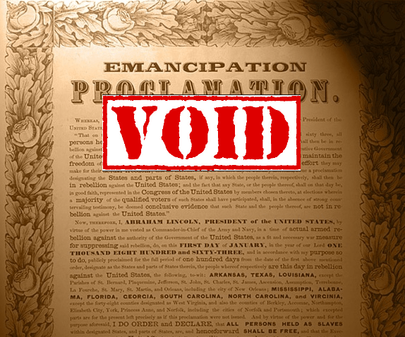 Voided Emanicpation Proclamation