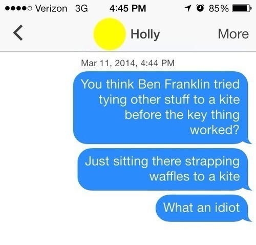 Tinder Lines Ben Franklin