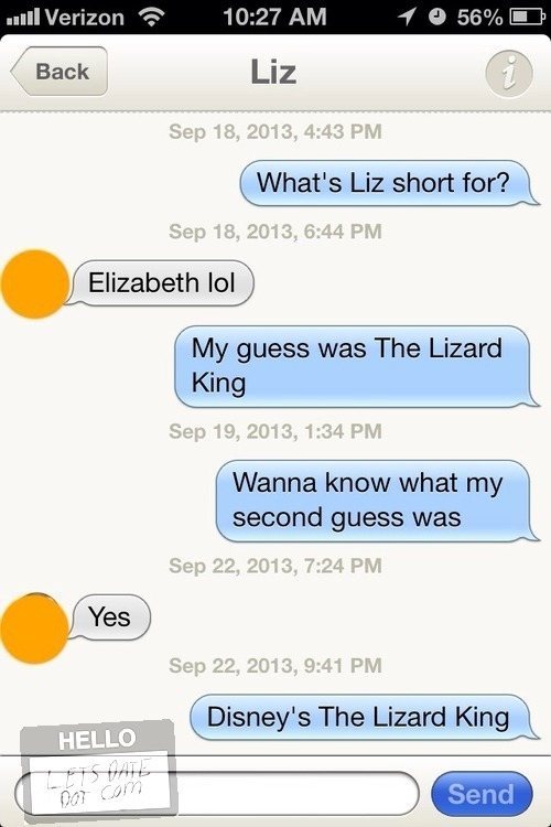 Tinder Lines Elizabeth