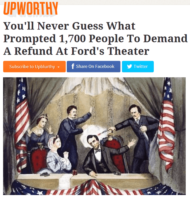 Upworthy Lincoln Assassination