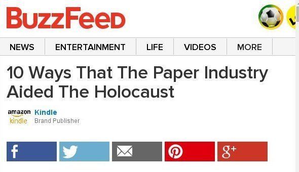 10 Ways That The Paper Industry Aided The Holocaust Sponsored By Kindle