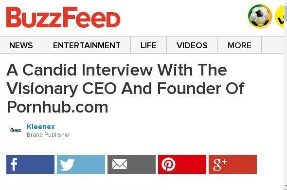 A Candid Interview With The Visionary CEO And Founder Of Pornhub.com Sponsored By Kleenex